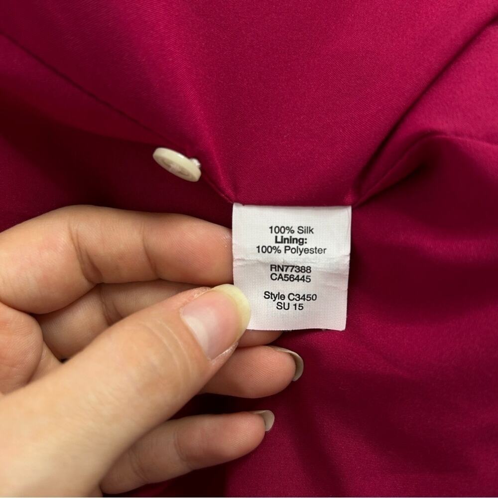 MADEWELL Silk Mini Dress Womens 4 Pink Boho Summer Casual Everyday Feminine Chic - Picture 8 of 8